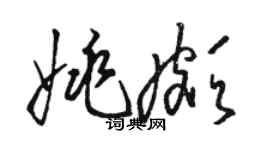 骆恒光姚颇草书个性签名怎么写