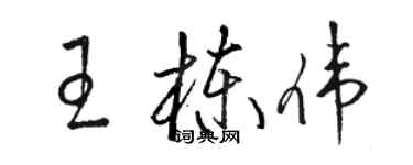 骆恒光王栋伟草书个性签名怎么写
