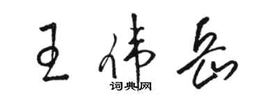 骆恒光王伟岳草书个性签名怎么写