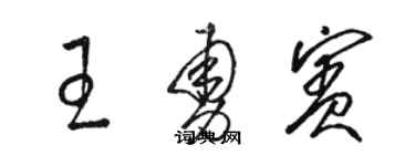 骆恒光王勇宾草书个性签名怎么写