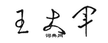 骆恒光王大军草书个性签名怎么写