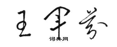 骆恒光王军芬草书个性签名怎么写