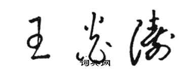 骆恒光王炎涛草书个性签名怎么写