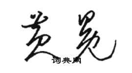 骆恒光黄冕草书个性签名怎么写