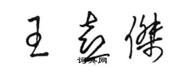 骆恒光王喜杰草书个性签名怎么写