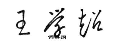 骆恒光王学超草书个性签名怎么写