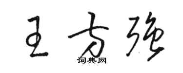 骆恒光王方强草书个性签名怎么写