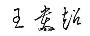骆恒光王贵超草书个性签名怎么写