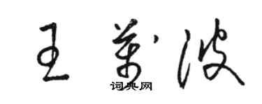 骆恒光王万波草书个性签名怎么写