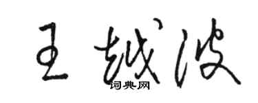 骆恒光王越波草书个性签名怎么写