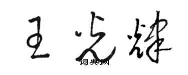 骆恒光王光辉草书个性签名怎么写