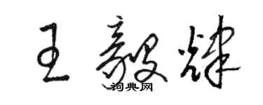 骆恒光王毅辉草书个性签名怎么写
