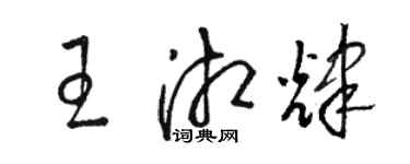 骆恒光王湘辉草书个性签名怎么写