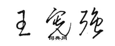 骆恒光王宪强草书个性签名怎么写