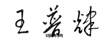 骆恒光王普辉草书个性签名怎么写