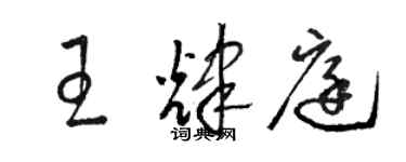骆恒光王辉庭草书个性签名怎么写