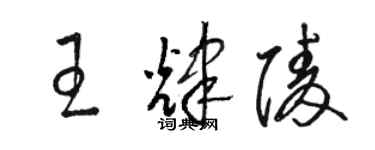 骆恒光王辉陵草书个性签名怎么写