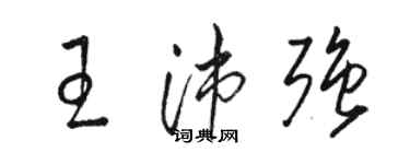 骆恒光王沛强草书个性签名怎么写