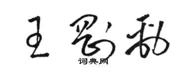 骆恒光王刚劲草书个性签名怎么写