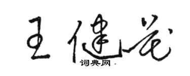 骆恒光王健花草书个性签名怎么写