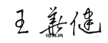 骆恒光王华健草书个性签名怎么写