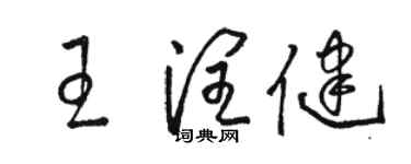 骆恒光王润健草书个性签名怎么写