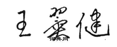 骆恒光王翼健草书个性签名怎么写