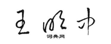 骆恒光王明中草书个性签名怎么写