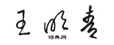 骆恒光王明青草书个性签名怎么写