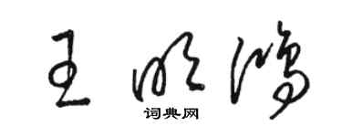 骆恒光王明鸿草书个性签名怎么写