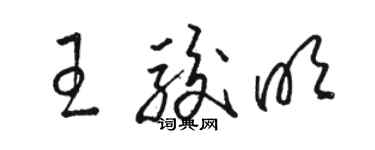 骆恒光王骏明草书个性签名怎么写