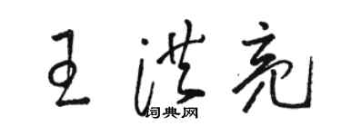 骆恒光王洪亮草书个性签名怎么写