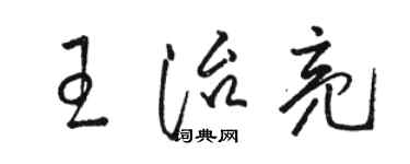 骆恒光王治亮草书个性签名怎么写