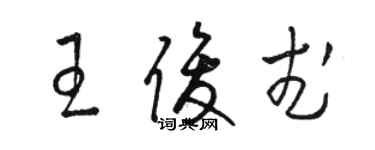骆恒光王俊武草书个性签名怎么写