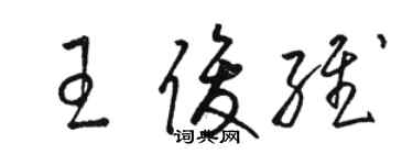 骆恒光王俊维草书个性签名怎么写