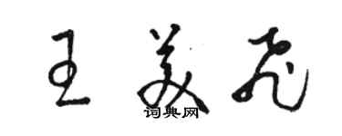 骆恒光王美飞草书个性签名怎么写