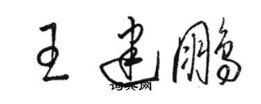 骆恒光王建鹏草书个性签名怎么写