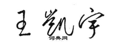 骆恒光王凯宇草书个性签名怎么写