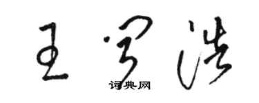 骆恒光王闻浩草书个性签名怎么写