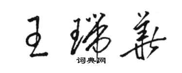 骆恒光王瑞华草书个性签名怎么写