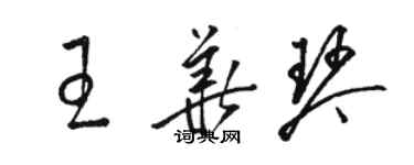 骆恒光王华琴草书个性签名怎么写