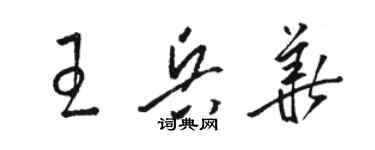 骆恒光王兵华草书个性签名怎么写