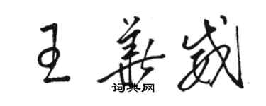 骆恒光王华威草书个性签名怎么写