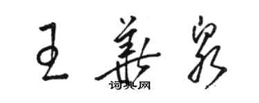 骆恒光王华泉草书个性签名怎么写