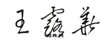 骆恒光王露华草书个性签名怎么写