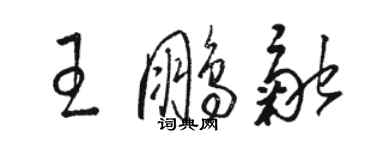 骆恒光王鹏融草书个性签名怎么写