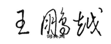 骆恒光王鹏越草书个性签名怎么写