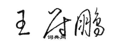 骆恒光王尉鹏草书个性签名怎么写