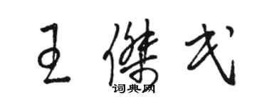骆恒光王杰民草书个性签名怎么写