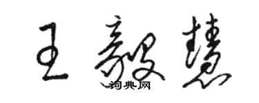 骆恒光王毅慧草书个性签名怎么写